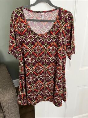 LuLaRoe 3XL Tunic Top Short Sleeves